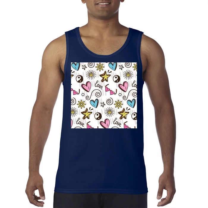 90s Retro Pattern Tank Top