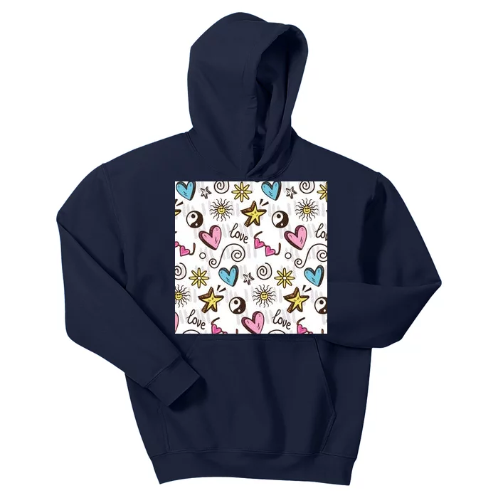 90s Retro Pattern Kids Hoodie