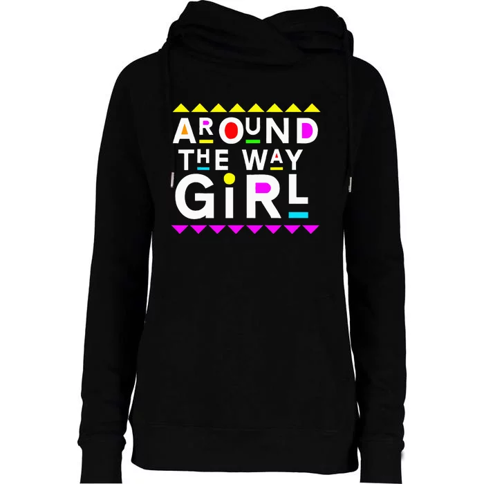 90s Retro Streetwear Fashion Womens Funnel Neck Pullover Hood