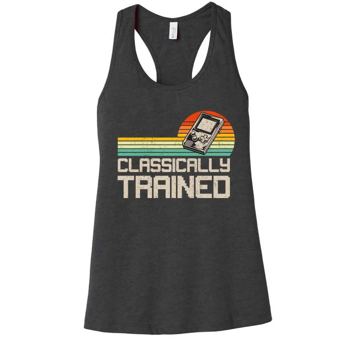 90' Retro Sunset Classically Trained Gaming Design, Game Lover Gift For Men Boys Women's Racerback Tank