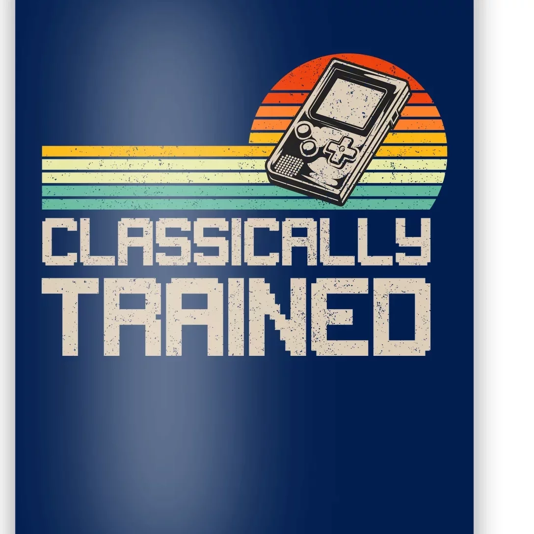 90' Retro Sunset Classically Trained Gaming Design, Game Lover Gift For Men Boys Poster