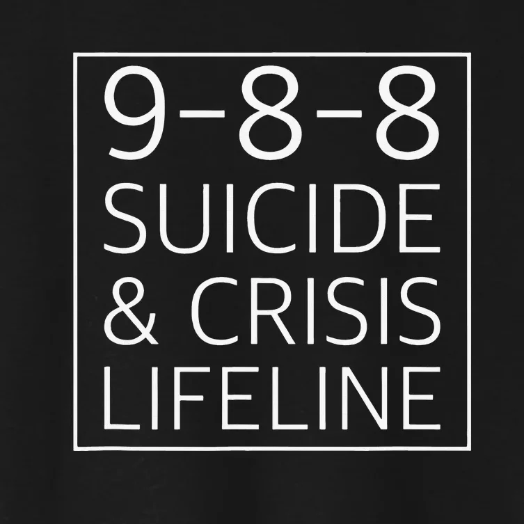 988 Suicide Awareness Crisis Lifeline 988 Women's Crop Top Tee