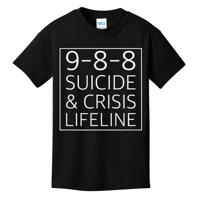 988 Suicide Awareness Crisis Lifeline 988 Kids T-Shirt