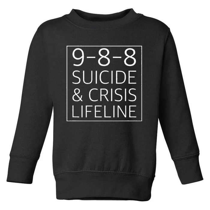 988 Suicide Awareness Crisis Lifeline 988 Toddler Sweatshirt