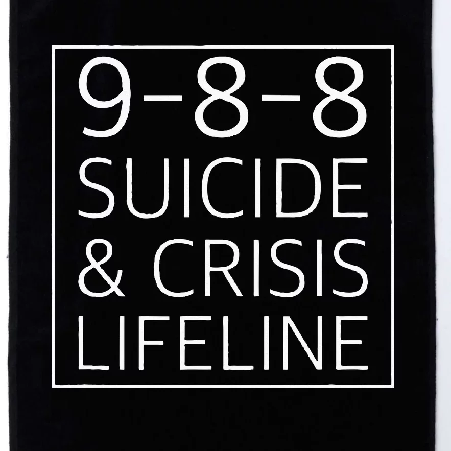 988 Suicide Awareness Crisis Lifeline 988 Platinum Collection Golf Towel