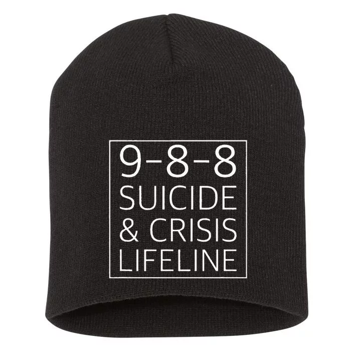 988 Suicide Awareness Crisis Lifeline 988 Short Acrylic Beanie