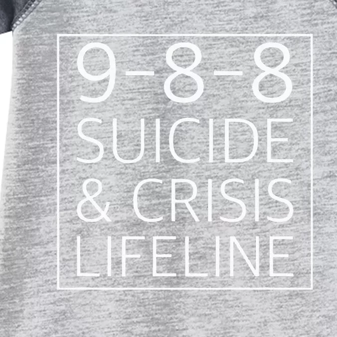 988 Suicide Awareness Crisis Lifeline 988 Infant Baby Jersey Bodysuit