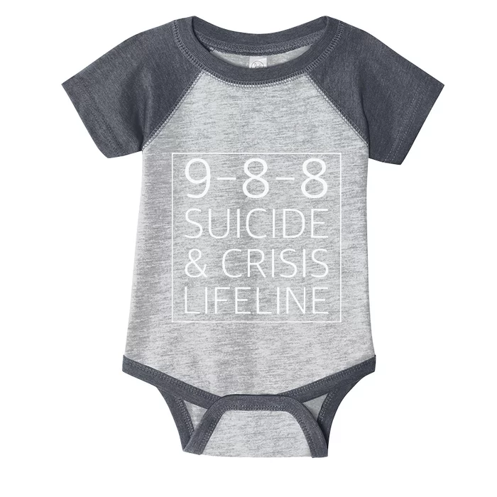 988 Suicide Awareness Crisis Lifeline 988 Infant Baby Jersey Bodysuit