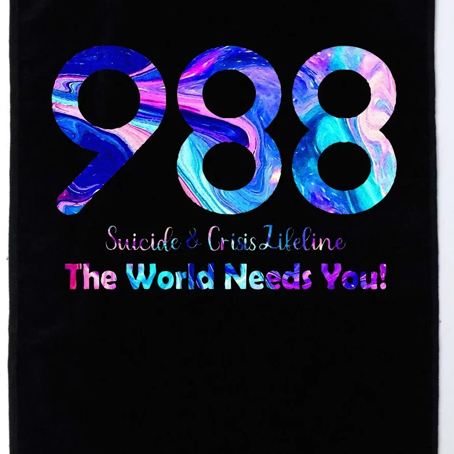 988 Suicide And Crisis Lifeline The World Needs You Platinum Collection Golf Towel