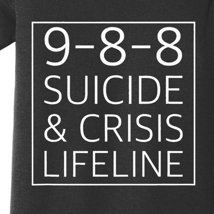 988 Suicide Awareness Crisis Lifeline 988 Baby Bodysuit