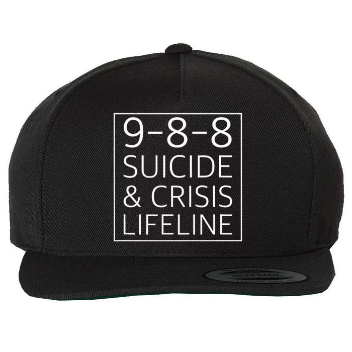 988 Suicide Awareness Crisis Lifeline 988 Wool Snapback Cap