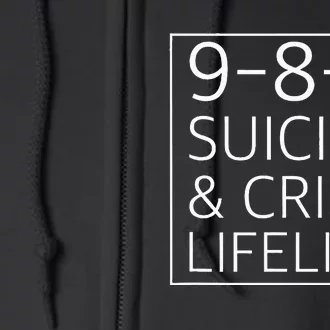 988 Suicide Awareness Crisis Lifeline 988 Full Zip Hoodie