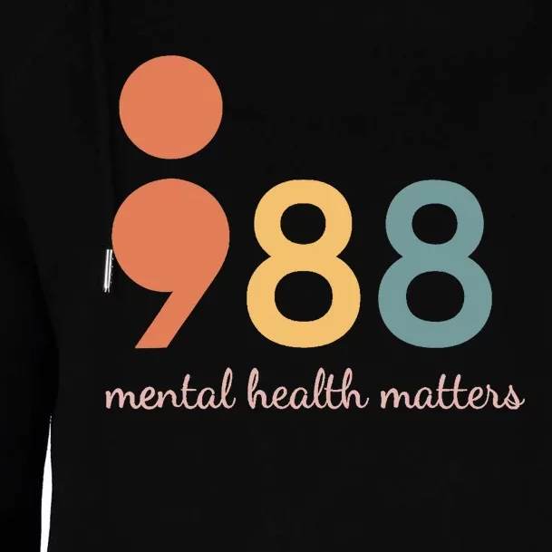 988 Semicolontal Health Matters Suicide Prevention Womens Funnel Neck Pullover Hood