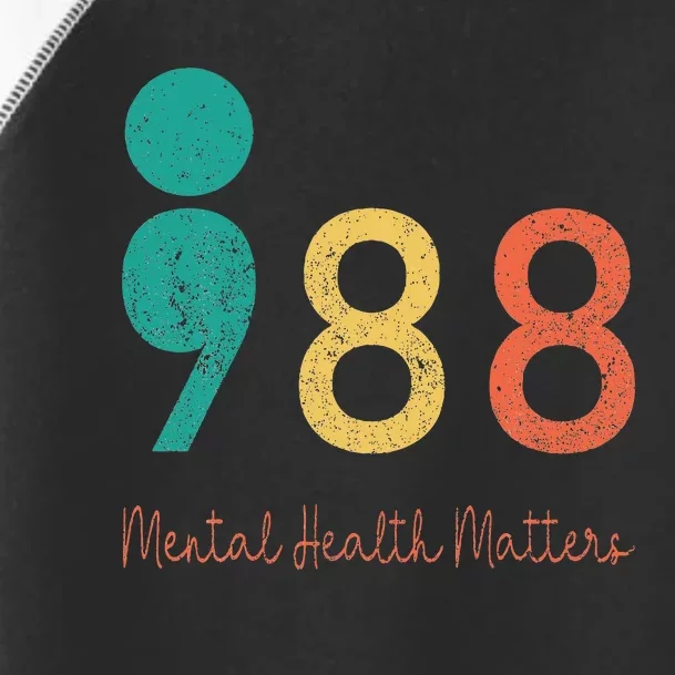 988 Semicolon Mental Health Matters Suicide Prevention Toddler Fine Jersey T-Shirt