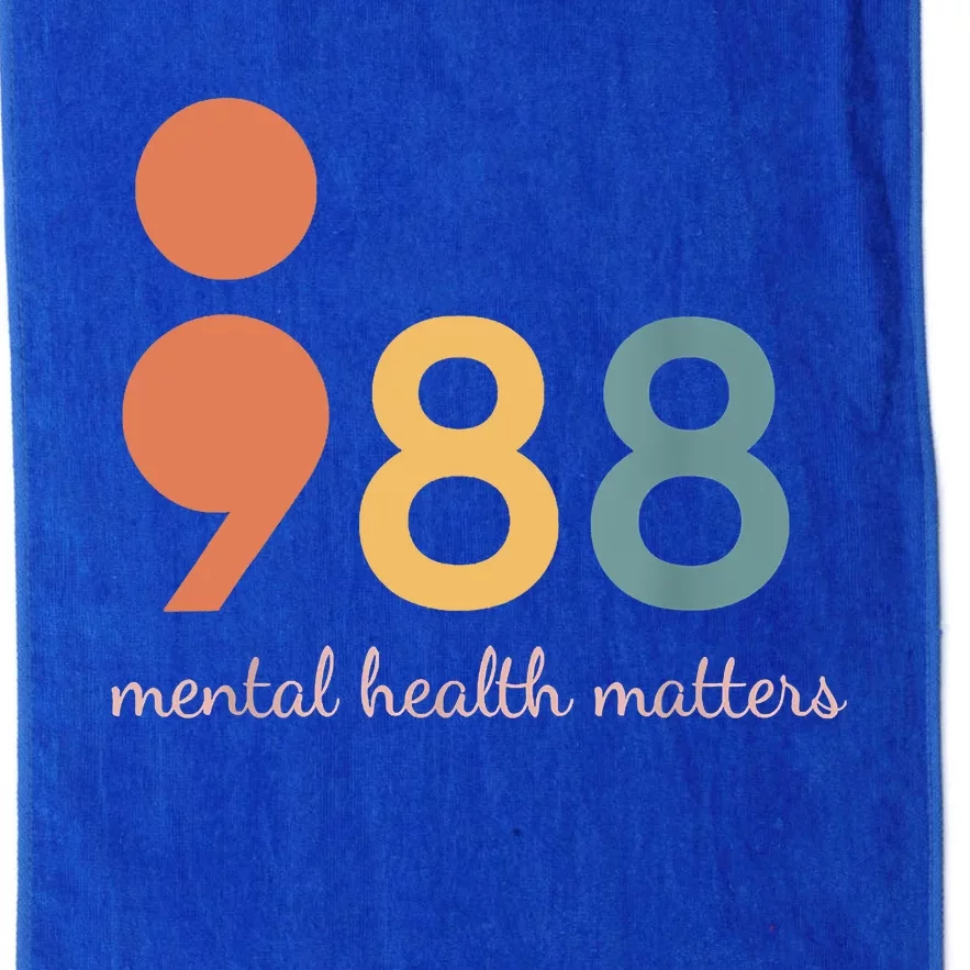 988 Semicolon Mental Health Matters Suicide Prevention Platinum Collection Golf Towel