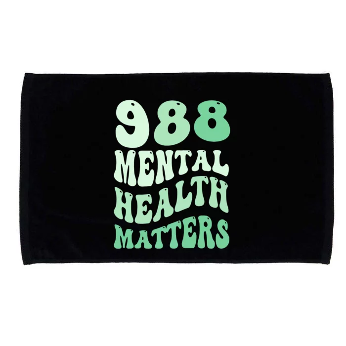 988 Semicolon Mental Health Matters Suicide Prevention Retro Microfiber Hand Towel