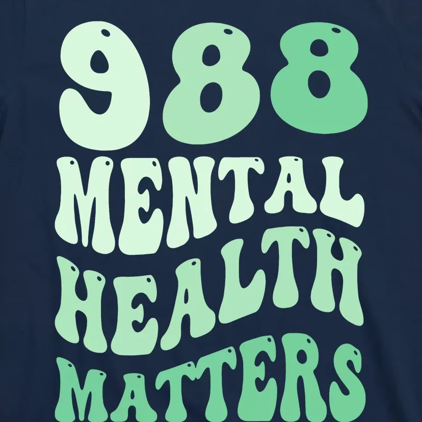 988 Semicolon Mental Health Matters Suicide Prevention Retro T-Shirt