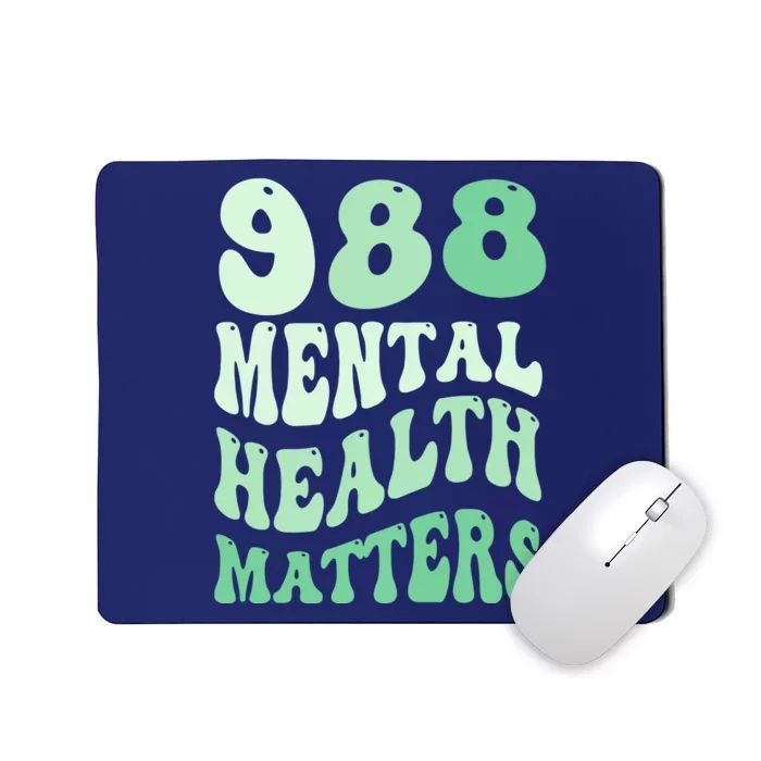 988 Semicolon Mental Health Matters Suicide Prevention Retro Mousepad