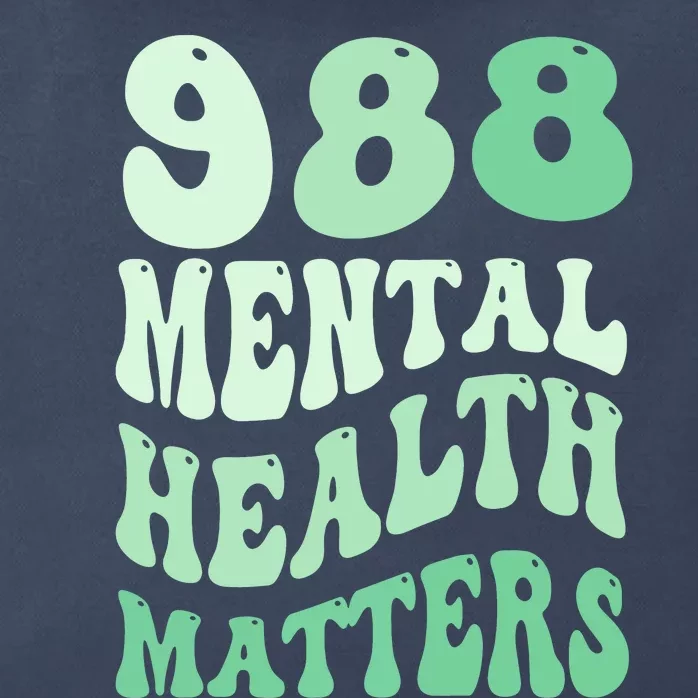 988 Semicolon Mental Health Matters Suicide Prevention Retro Zip Tote Bag