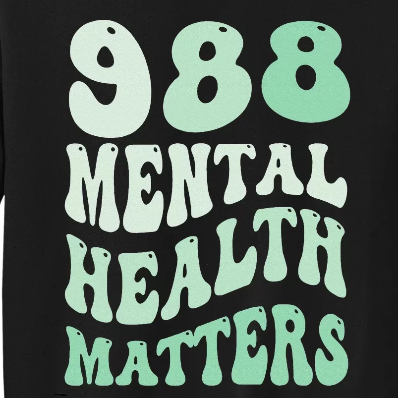 988 Semicolon Mental Health Matters Suicide Prevention Retro Tall Sweatshirt