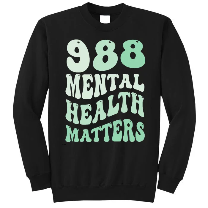 988 Semicolon Mental Health Matters Suicide Prevention Retro Tall Sweatshirt