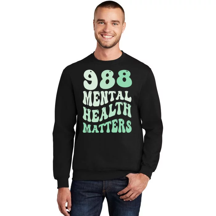 988 Semicolon Mental Health Matters Suicide Prevention Retro Sweatshirt