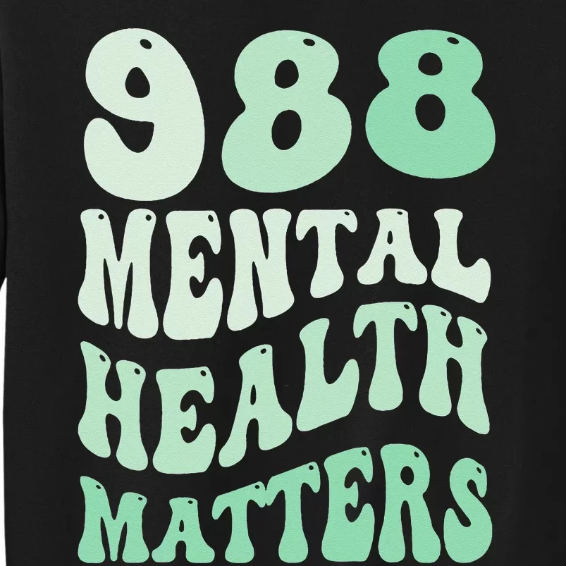 988 Semicolon Mental Health Matters Suicide Prevention Retro Sweatshirt