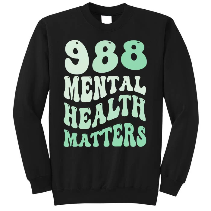 988 Semicolon Mental Health Matters Suicide Prevention Retro Sweatshirt