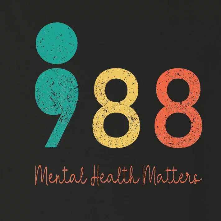 988 Semicolon Mental Health Matters Suicide Prevention Retro Toddler Long Sleeve Shirt