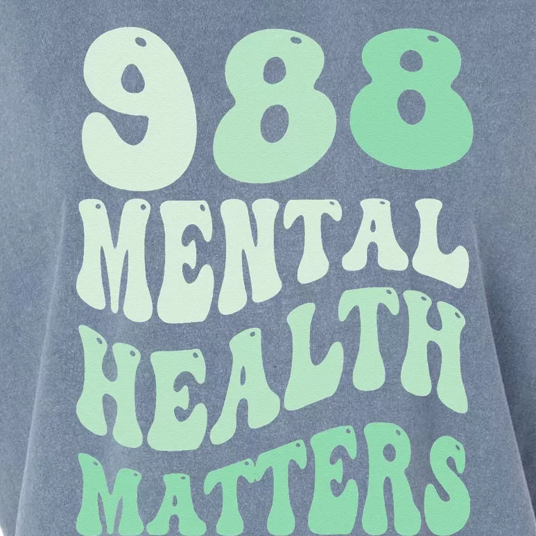 988 Semicolon Mental Health Matters Suicide Prevention Retro Garment-Dyed Women's Muscle Tee