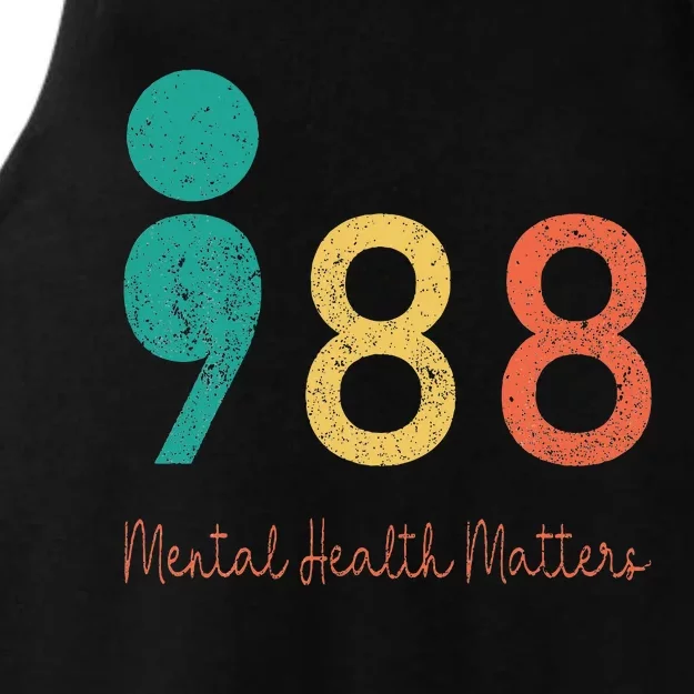 988 Semicolon Mental Health Ladies Tri-Blend Wicking Tank