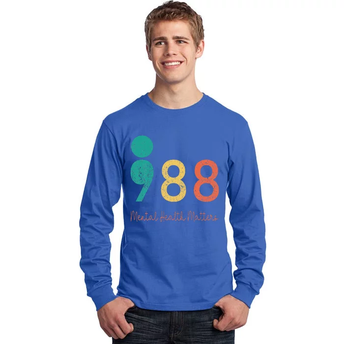 988 Semicolon Mental Health Tall Long Sleeve T-Shirt