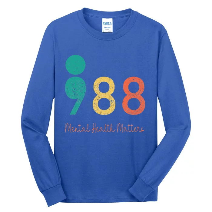 988 Semicolon Mental Health Tall Long Sleeve T-Shirt