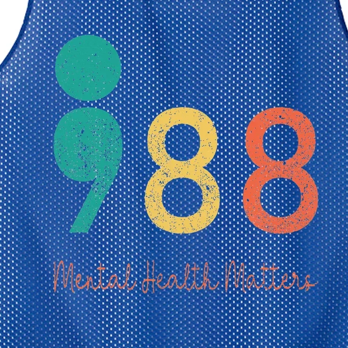 988 Semicolon Mental Health Mesh Reversible Basketball Jersey Tank