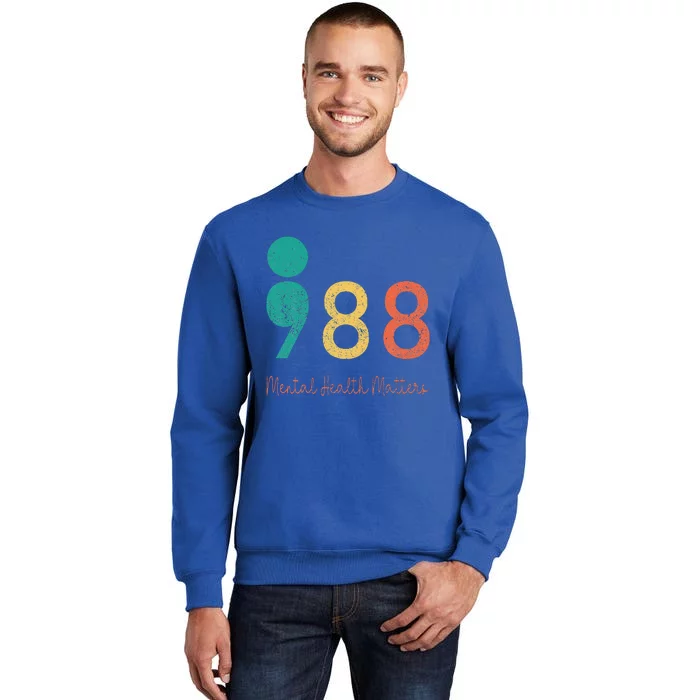 988 Semicolon Mental Health Tall Sweatshirt