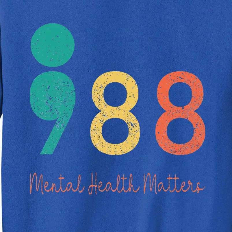 988 Semicolon Mental Health Tall Sweatshirt