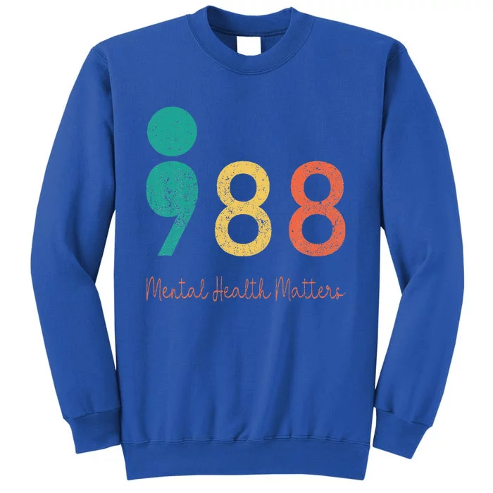 988 Semicolon Mental Health Tall Sweatshirt