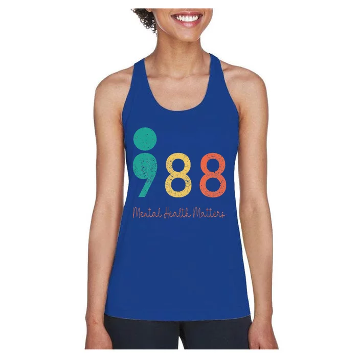 988 Semicolon Mental Health Women's Racerback Tank