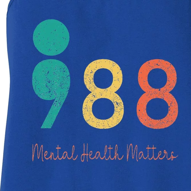 988 Semicolon Mental Health Women's Racerback Tank