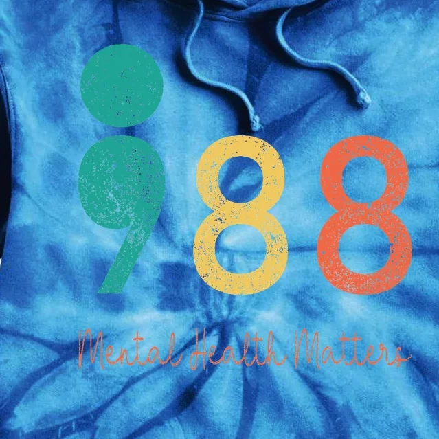 988 Semicolon Mental Health Tie Dye Hoodie