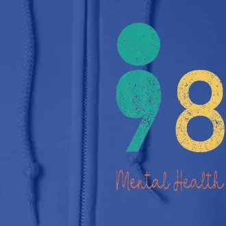 988 Semicolon Mental Health Full Zip Hoodie