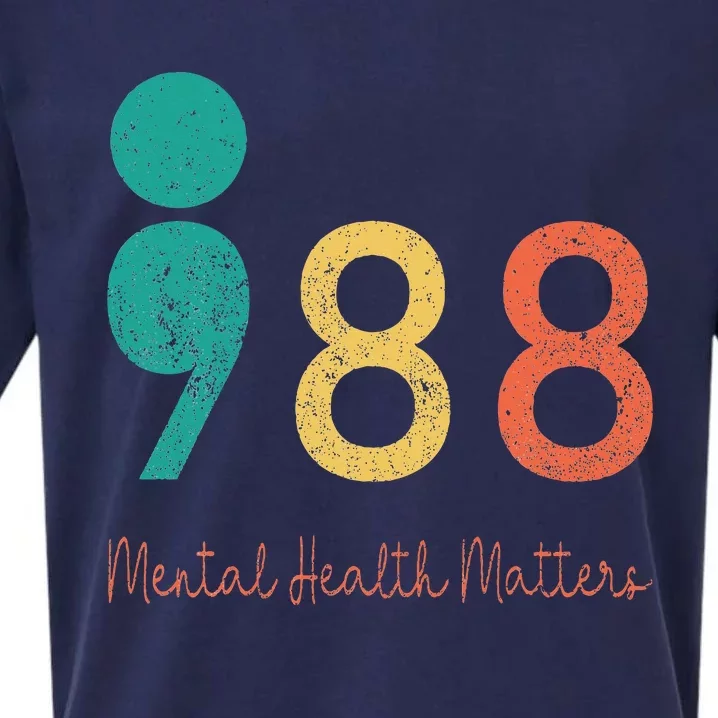 988 Semicolon Mental Health Sueded Cloud Jersey T-Shirt