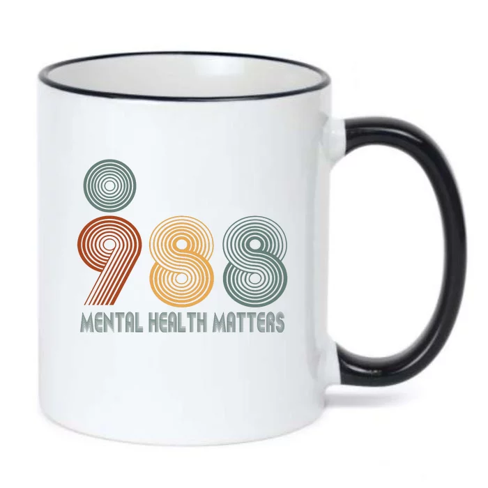 988 Semicolon Mental Health Matters Black Color Changing Mug