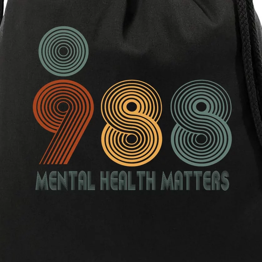 988 Semicolon Mental Health Matters Drawstring Bag