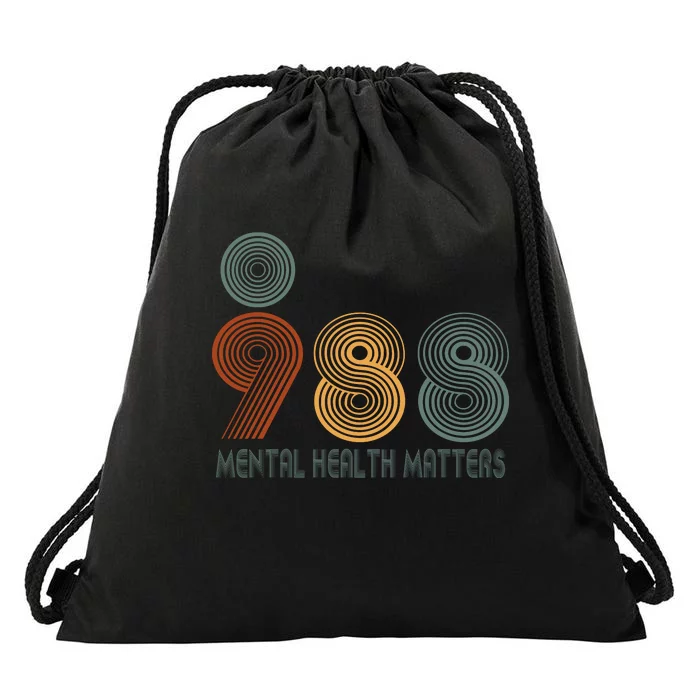 988 Semicolon Mental Health Matters Drawstring Bag