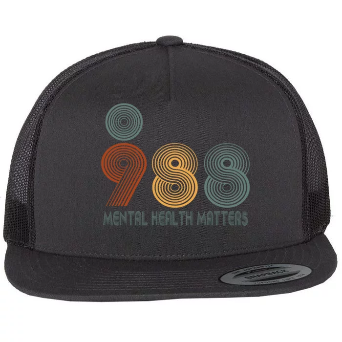 988 Semicolon Mental Health Matters Flat Bill Trucker Hat