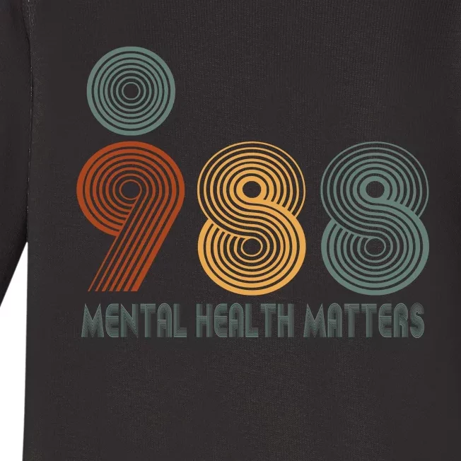 988 Semicolon Mental Health Matters Baby Long Sleeve Bodysuit