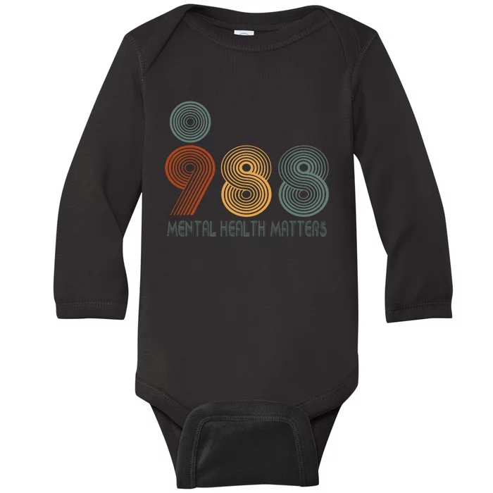 988 Semicolon Mental Health Matters Baby Long Sleeve Bodysuit