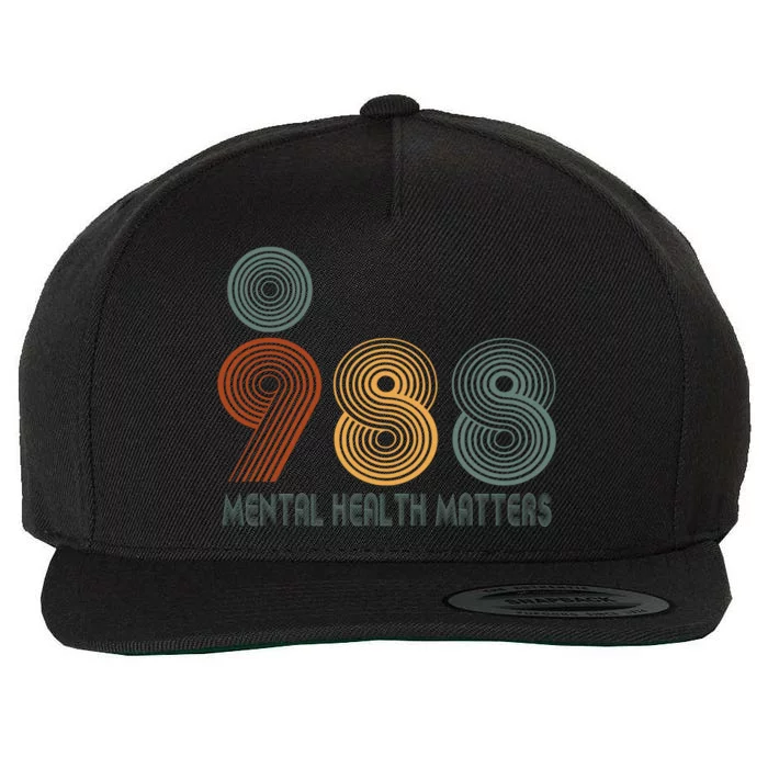 988 Semicolon Mental Health Matters Wool Snapback Cap