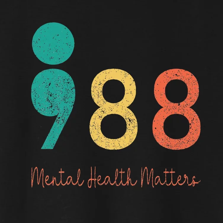 988 Semicolon Mental Health Matters Suicide Prevention Women's Crop Top Tee